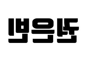 KPOP CLC(씨엘씨、シエルシ) 권은빈 (クォン・ウンビン) コンサート用　応援ボード・うちわ　韓国語/ハングル文字型紙 左右反転
