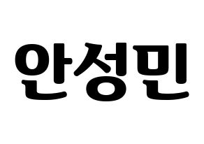 KPOP CRAVITY(크래비티、クレビティ) 성민 (ソンミン) コンサート用　応援ボード・うちわ　韓国語/ハングル文字型紙 通常