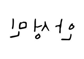 KPOP CRAVITY(크래비티、クレビティ) 성민 (ソンミン) 応援ボード ハングル 型紙  左右反転