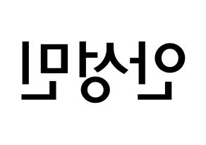 KPOP CRAVITY(크래비티、クレビティ) 성민 (アン・ソンミン, ソンミン) 無料サイン会用、イベント会用応援ボード型紙 左右反転