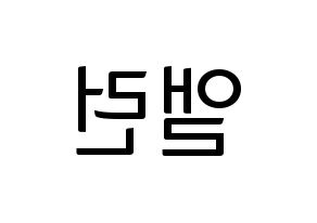 KPOP CRAVITY(크래비티、クレビティ) 앨런 (アレン) コンサート用　応援ボード・うちわ　韓国語/ハングル文字型紙 左右反転
