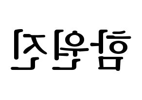 KPOP CRAVITY(크래비티、クレビティ) 원진 (ウォンジン) プリント用応援ボード型紙、うちわ型紙　韓国語/ハングル文字型紙 左右反転