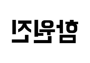 KPOP CRAVITY(크래비티、クレビティ) 원진 (ウォンジン) k-pop アイドル名前 ファンサボード 型紙 左右反転