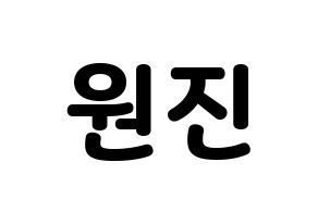 KPOP CRAVITY(크래비티、クレビティ) 원진 (ウォンジン) 応援ボード・うちわ　韓国語/ハングル文字型紙 通常