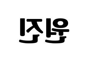 KPOP CRAVITY(크래비티、クレビティ) 원진 (ウォンジン) コンサート用　応援ボード・うちわ　韓国語/ハングル文字型紙 左右反転