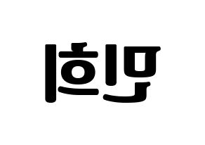 KPOP CRAVITY(크래비티、クレビティ) 민희 (ミニ) コンサート用　応援ボード・うちわ　韓国語/ハングル文字型紙 左右反転