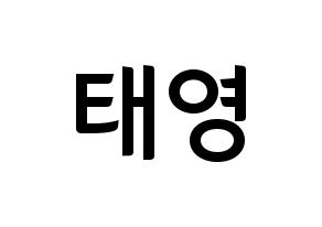 KPOP CRAVITY(크래비티、クレビティ) 태영 (テヨン) k-pop アイドル名前 ファンサボード 型紙 通常