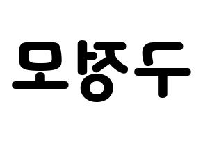 KPOP CRAVITY(크래비티、クレビティ) 정모 (ジョンモ) 応援ボード・うちわ　韓国語/ハングル文字型紙 左右反転