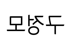 KPOP CRAVITY(크래비티、クレビティ) 정모 (ジョンモ) コンサート用　応援ボード・うちわ　韓国語/ハングル文字型紙 左右反転