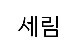 KPOP CRAVITY(크래비티、クレビティ) 세림 (セリム) コンサート用　応援ボード・うちわ　韓国語/ハングル文字型紙 通常