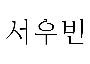 KPOP CRAVITY(크래비티、クレビティ) 우빈 (ウビン) 応援ボード・うちわ　韓国語/ハングル文字型紙 通常