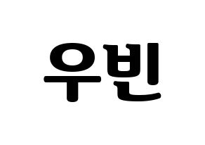 KPOP CRAVITY(크래비티、クレビティ) 우빈 (ウビン) コンサート用　応援ボード・うちわ　韓国語/ハングル文字型紙 通常