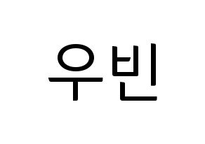 KPOP CRAVITY(크래비티、クレビティ) 우빈 (ウビン) コンサート用　応援ボード・うちわ　韓国語/ハングル文字型紙 通常