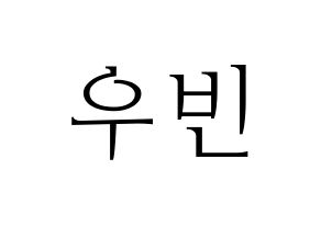KPOP CRAVITY(크래비티、クレビティ) 우빈 (ウビン) 応援ボード・うちわ　韓国語/ハングル文字型紙 通常