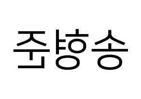 KPOP CRAVITY(크래비티、クレビティ) 형준 (ヒョンジュン) プリント用応援ボード型紙、うちわ型紙　韓国語/ハングル文字型紙 左右反転