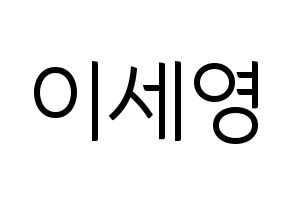 KPOP CROSS GENE(크로스진、クロスジン) 세영 (セヨン) コンサート用　応援ボード・うちわ　韓国語/ハングル文字型紙 通常