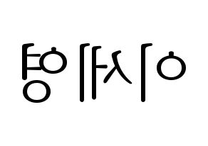 KPOP CROSS GENE(크로스진、クロスジン) 세영 (セヨン) 応援ボード・うちわ　韓国語/ハングル文字型紙 左右反転