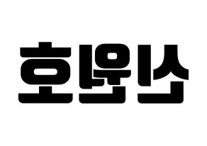 KPOP CROSS GENE(크로스진、クロスジン) 신 (シン) コンサート用　応援ボード・うちわ　韓国語/ハングル文字型紙 左右反転