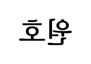 KPOP CROSS GENE(크로스진、クロスジン) 신 (シン) プリント用応援ボード型紙、うちわ型紙　韓国語/ハングル文字型紙 左右反転