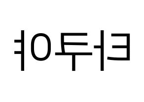 KPOP CROSS GENE(크로스진、クロスジン) 타쿠야 (タクヤ) プリント用応援ボード型紙、うちわ型紙　韓国語/ハングル文字型紙 左右反転