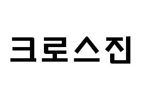 KPOP歌手 CROSS GENE(크로스진、クロスジン) 応援ボード型紙、うちわ型紙　韓国語/ハングル文字 通常