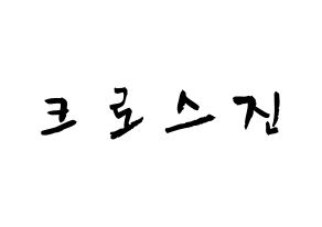 KPOP歌手 CROSS GENE(크로스진、クロスジン) 応援ボード型紙、うちわ型紙　韓国語/ハングル文字 通常