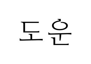 KPOP DAY6(데이식스、デイシックス) 도운 (ドウン) 応援ボード・うちわ　韓国語/ハングル文字型紙 通常