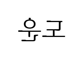 KPOP DAY6(데이식스、デイシックス) 도운 (ドウン) 応援ボード・うちわ　韓国語/ハングル文字型紙 左右反転