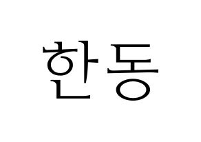 KPOP Dreamcatcher(드림캐쳐、ドリームキャッチャー) 한동 (ハンドン) 応援ボード・うちわ　韓国語/ハングル文字型紙 通常