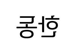 KPOP Dreamcatcher(드림캐쳐、ドリームキャッチャー) 한동 (ハンドン) プリント用応援ボード型紙、うちわ型紙　韓国語/ハングル文字型紙 左右反転
