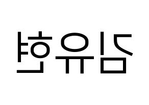 KPOP Dreamcatcher(드림캐쳐、ドリームキャッチャー) 유현 (ユヒョン) プリント用応援ボード型紙、うちわ型紙　韓国語/ハングル文字型紙 左右反転