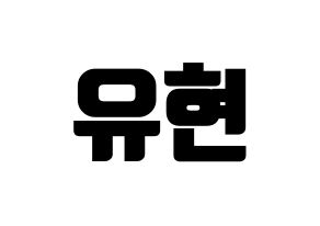 KPOP Dreamcatcher(드림캐쳐、ドリームキャッチャー) 유현 (ユヒョン) コンサート用　応援ボード・うちわ　韓国語/ハングル文字型紙 通常