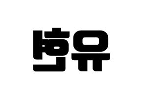 KPOP Dreamcatcher(드림캐쳐、ドリームキャッチャー) 유현 (ユヒョン) コンサート用　応援ボード・うちわ　韓国語/ハングル文字型紙 左右反転