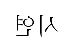 KPOP Dreamcatcher(드림캐쳐、ドリームキャッチャー) 시연 (シヨン) 応援ボード・うちわ　韓国語/ハングル文字型紙 左右反転