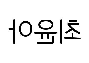 KPOP ELRIS(엘리스、エリス) 벨라 (ベラ) コンサート用　応援ボード・うちわ　韓国語/ハングル文字型紙 左右反転