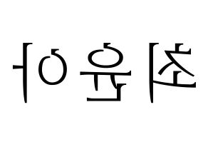 KPOP ELRIS(엘리스、エリス) 벨라 (ベラ) 応援ボード・うちわ　韓国語/ハングル文字型紙 左右反転