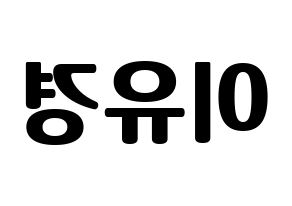 KPOP ELRIS(엘리스、エリス) 유경 (ユギョン) コンサート用　応援ボード・うちわ　韓国語/ハングル文字型紙 左右反転