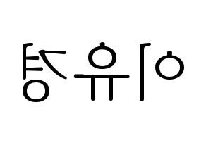KPOP ELRIS(엘리스、エリス) 유경 (ユギョン) 応援ボード・うちわ　韓国語/ハングル文字型紙 左右反転