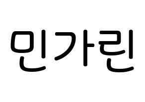 KPOP ELRIS(엘리스、エリス) 가린 (ミン・ガリン, カリン) 無料サイン会用、イベント会用応援ボード型紙 通常