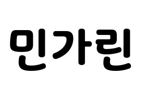 KPOP ELRIS(엘리스、エリス) 가린 (カリン) 応援ボード・うちわ　韓国語/ハングル文字型紙 通常