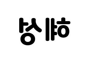 KPOP ELRIS(엘리스、エリス) 혜성 (ヘソン) 応援ボード・うちわ　韓国語/ハングル文字型紙 左右反転