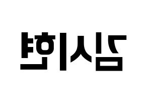 KPOP Everglow(에버글로우、エバーグロー) 시현 (シヒョン) k-pop アイドル名前 ファンサボード 型紙 左右反転