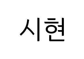 KPOP Everglow(에버글로우、エバーグロー) 시현 (シヒョン) コンサート用　応援ボード・うちわ　韓国語/ハングル文字型紙 通常