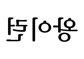 KPOP Everglow(에버글로우、エバーグロー) 이런 (イロン) プリント用応援ボード型紙、うちわ型紙　韓国語/ハングル文字型紙 左右反転