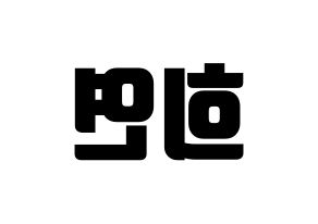 KPOP EXID(이엑스아이디、イェクスアイディ) 하니 (ハニ) コンサート用　応援ボード・うちわ　韓国語/ハングル文字型紙 左右反転