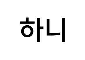 KPOP EXID(이엑스아이디、イェクスアイディ) 하니 (アン・ヒヨン, ハニ) 無料サイン会用、イベント会用応援ボード型紙 通常