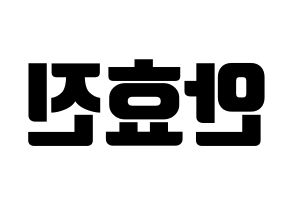 KPOP EXID(이엑스아이디、イェクスアイディ) 엘리 (エリー) コンサート用　応援ボード・うちわ　韓国語/ハングル文字型紙 左右反転