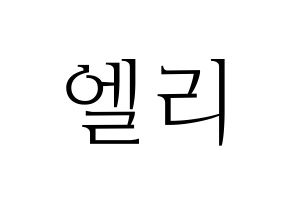 KPOP EXID(이엑스아이디、イェクスアイディ) 엘리 (エリー) 応援ボード・うちわ　韓国語/ハングル文字型紙 通常