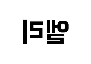 KPOP EXID(이엑스아이디、イェクスアイディ) 엘리 (エリー) k-pop アイドル名前 ファンサボード 型紙 左右反転