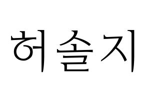 KPOP EXID(이엑스아이디、イェクスアイディ) 솔지 (ソルジ) 応援ボード・うちわ　韓国語/ハングル文字型紙 通常